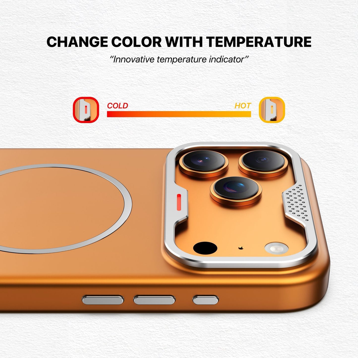 iPhone 17 Series Premium Metaleve Case With Heat Indicator